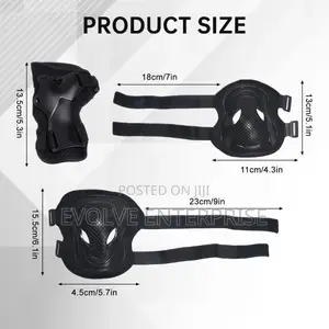 Adult Knee Pads Elbow Pads Wrist Guards Protector 6 in 1 Gear Set