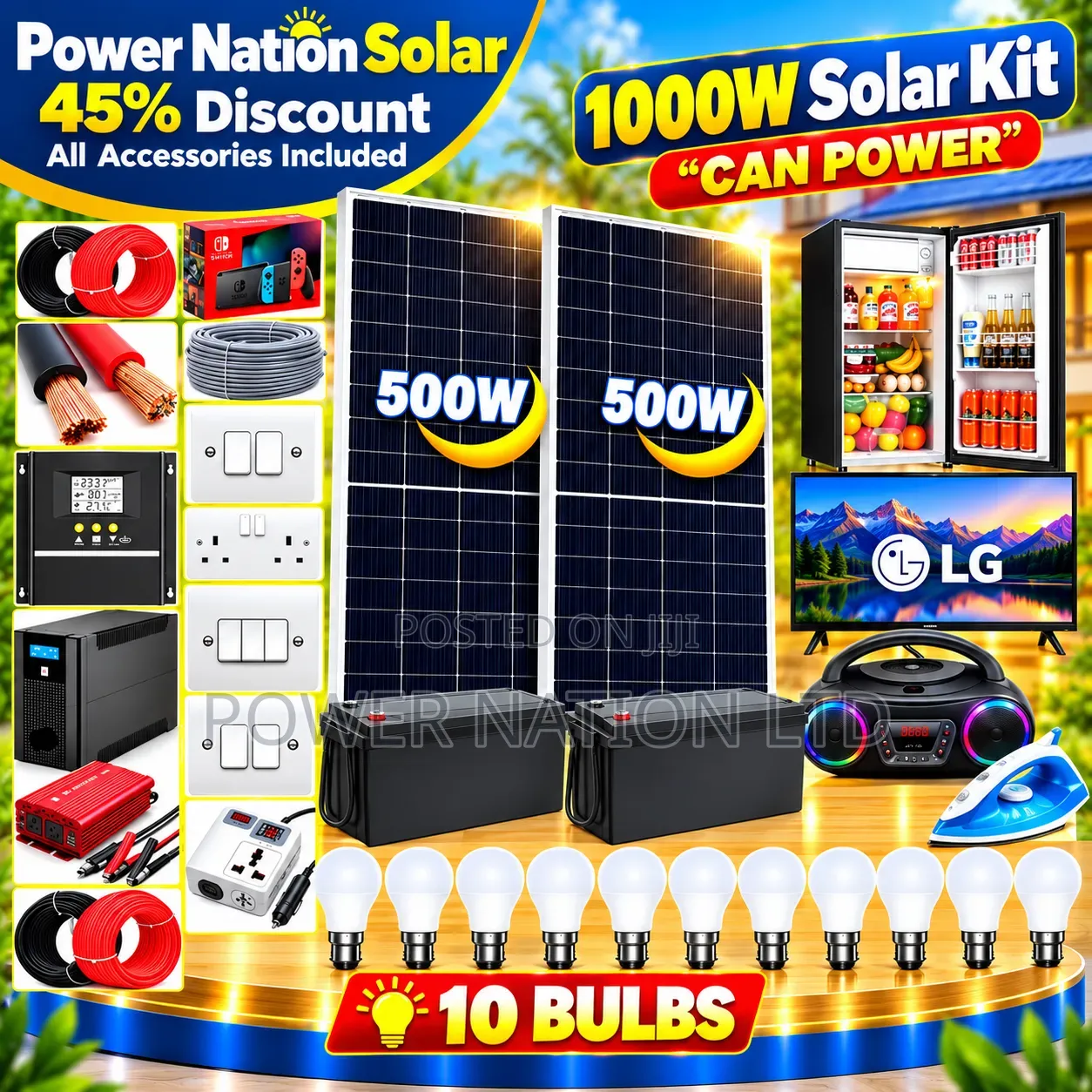 1000w Massive Clean Energy Solar System Full Kit