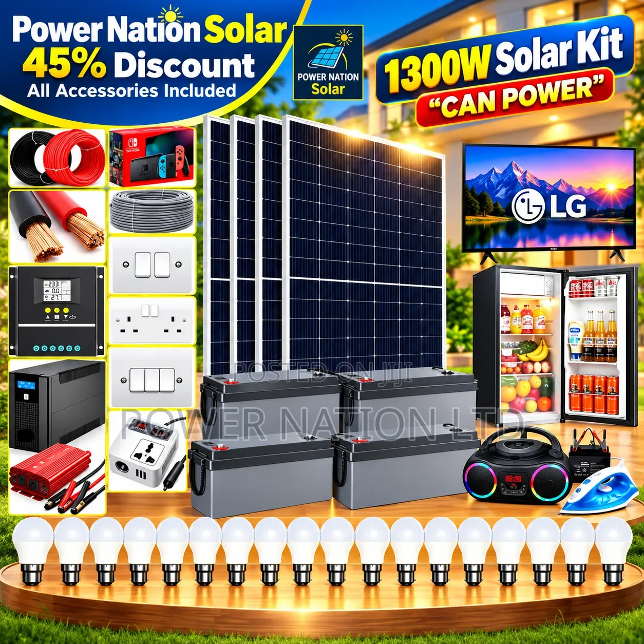1300w Massive Clean Energy Solar System Full Kit
