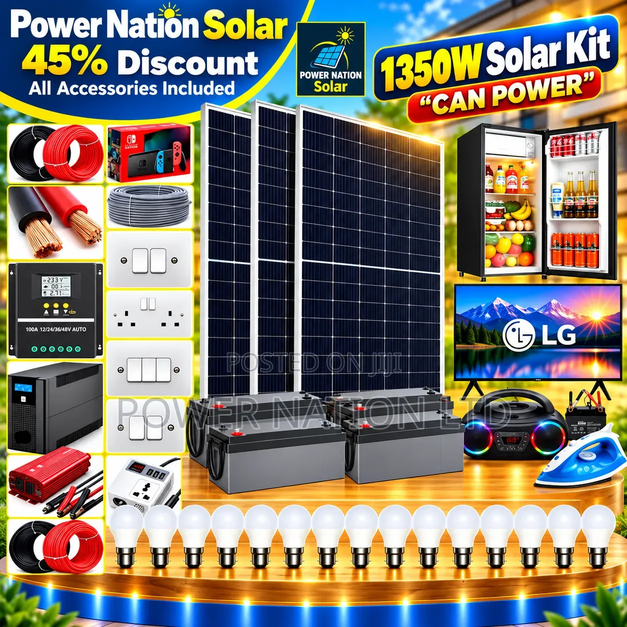 1350w Massive Clean Energy Solar System Full Kit