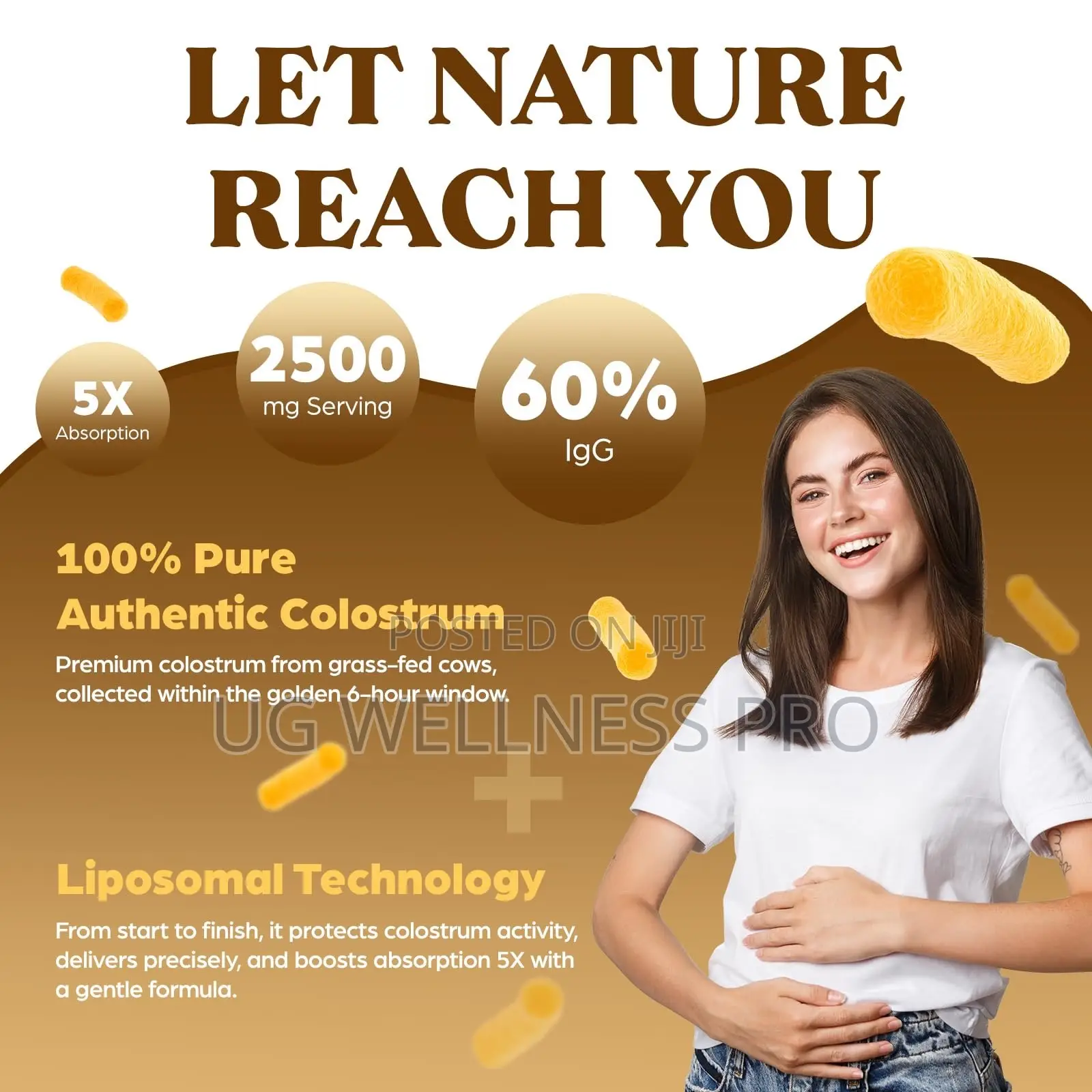 Liposomal Colostrum Powder 150g (60 Servings) - 2500mg Pure Colostrum