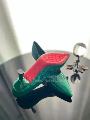 Green Ladies Slingback Low Heel Office Shoes