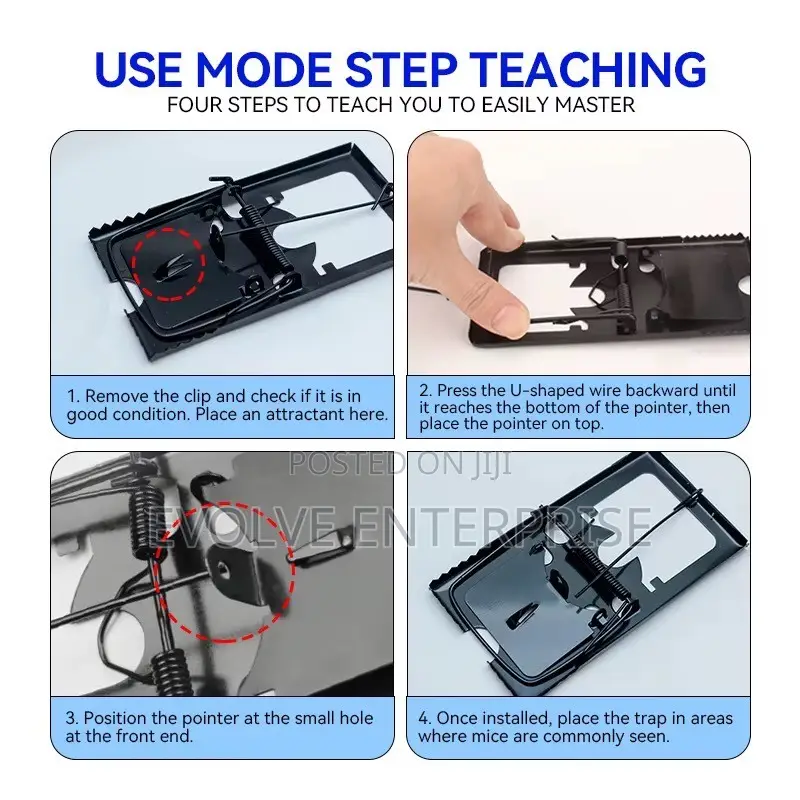 2PCS Heavy Duty Metal Mouse Traps