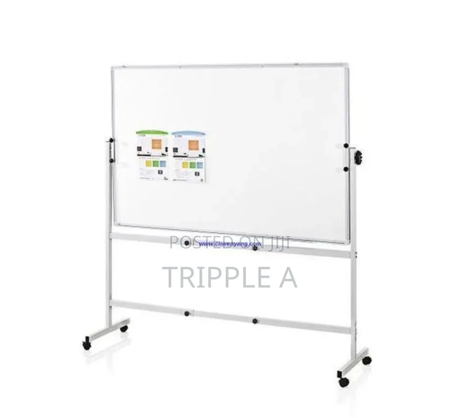 Double-Sided Magnetic Whiteboard With Adjustable Stand