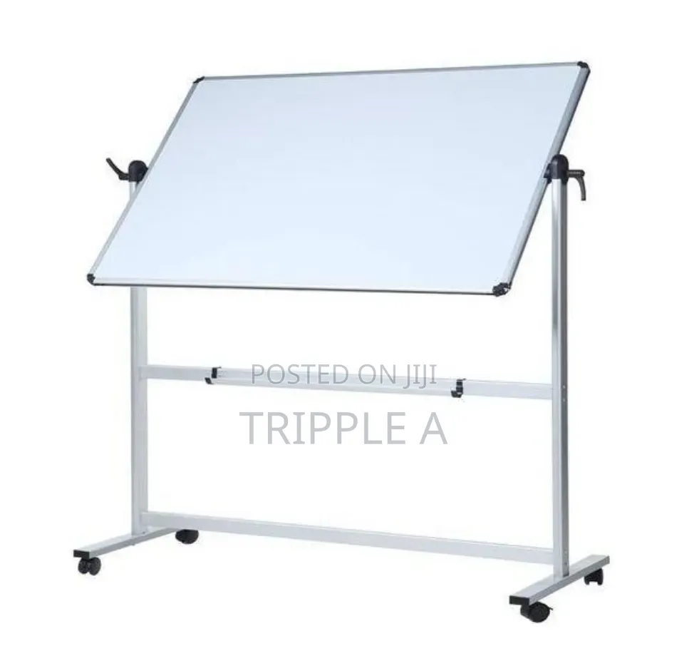 Double-Sided Magnetic Whiteboard With Adjustable Stand