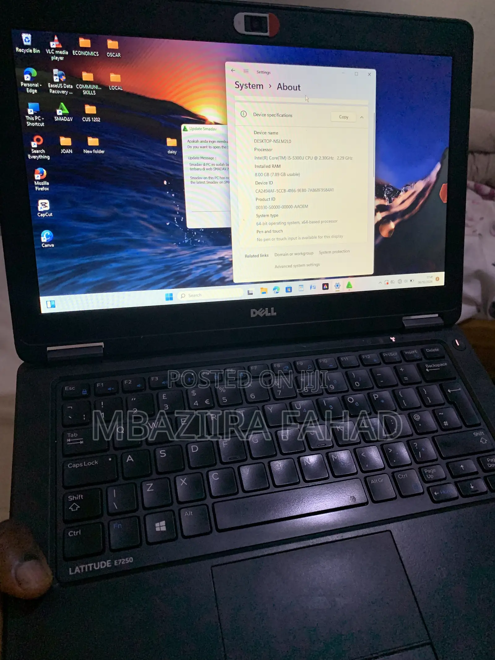 Laptop Dell Latitude 12 E7250 8GB Intel Core i5 SSD 128GB