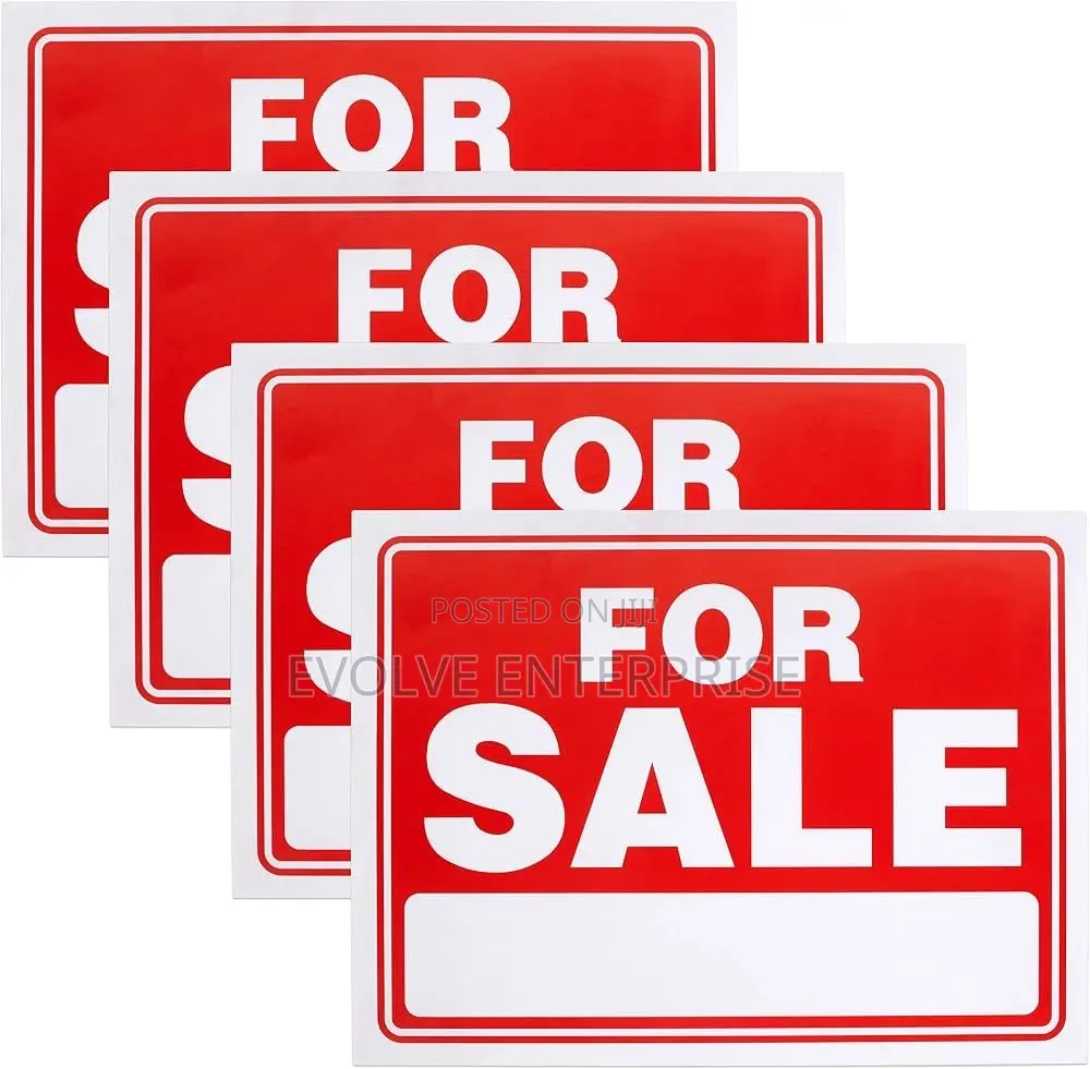 Sale Sign for Car and Auto Sales 9" X 12" - Rust Free Clear & Visible