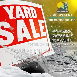 Sale Sign for Car and Auto Sales 9" X 12" - Rust Free Clear & Visible