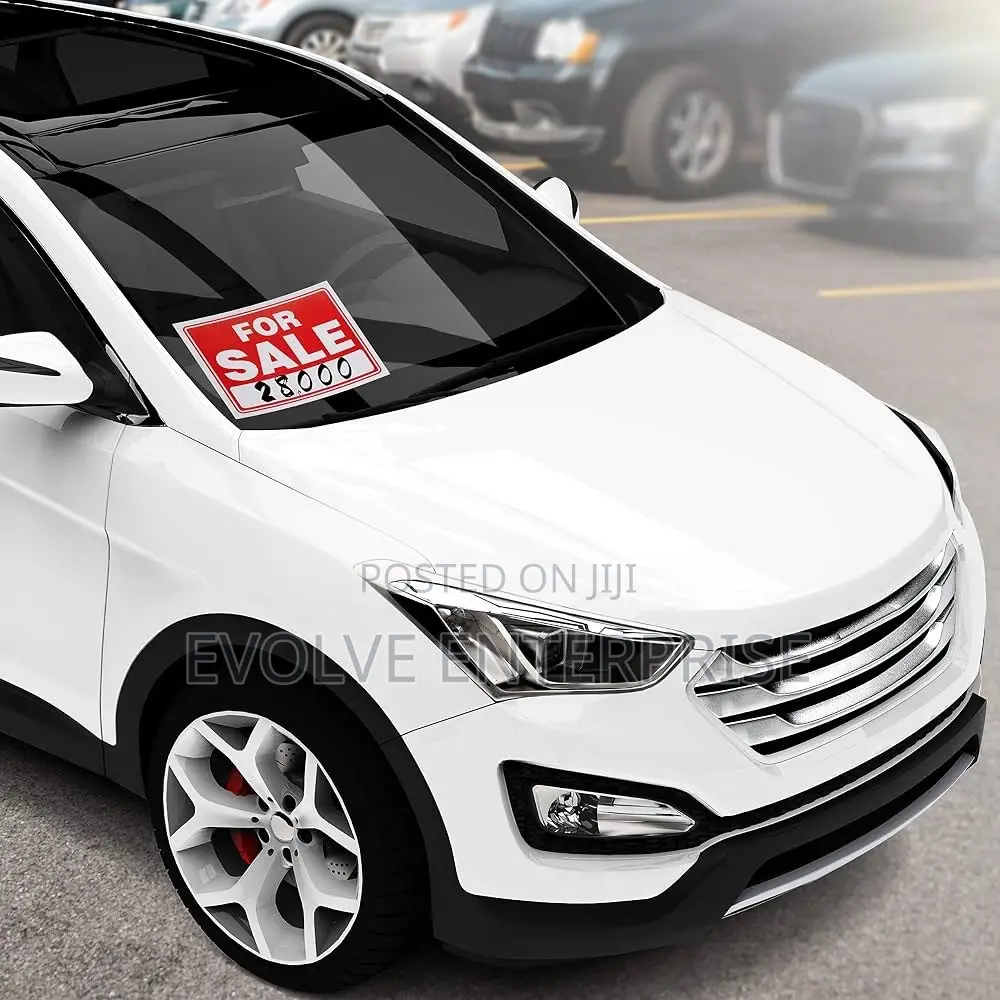 Sale Sign for Car and Auto Sales 9" X 12" - Rust Free Clear & Visible