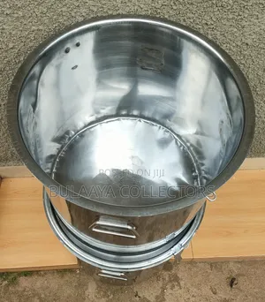 UK Used Large, Commercial-Grade 60L Stainless Containers/Saucepans.