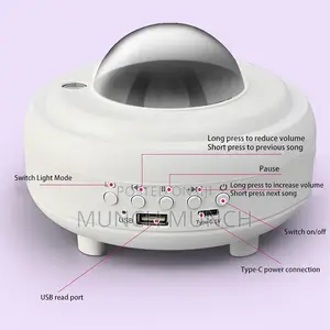 LED Galaxy Star Projector and Bluetooth Speaker