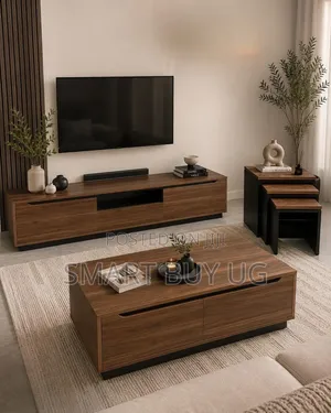 TV Stand/Center Table/White TV Stand/Classic Center Table 1.2m Brown