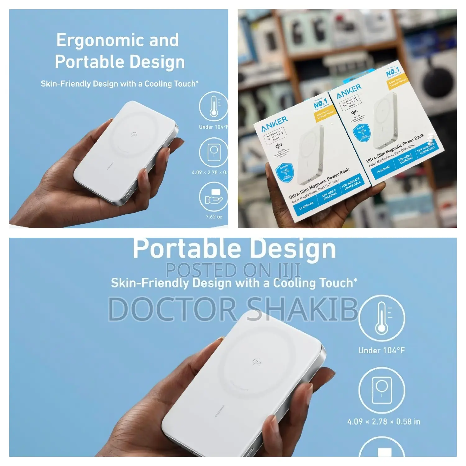 Anker MagGo Power Bank Ultra-Slim 10,000mAh Magnetic Battery Pack