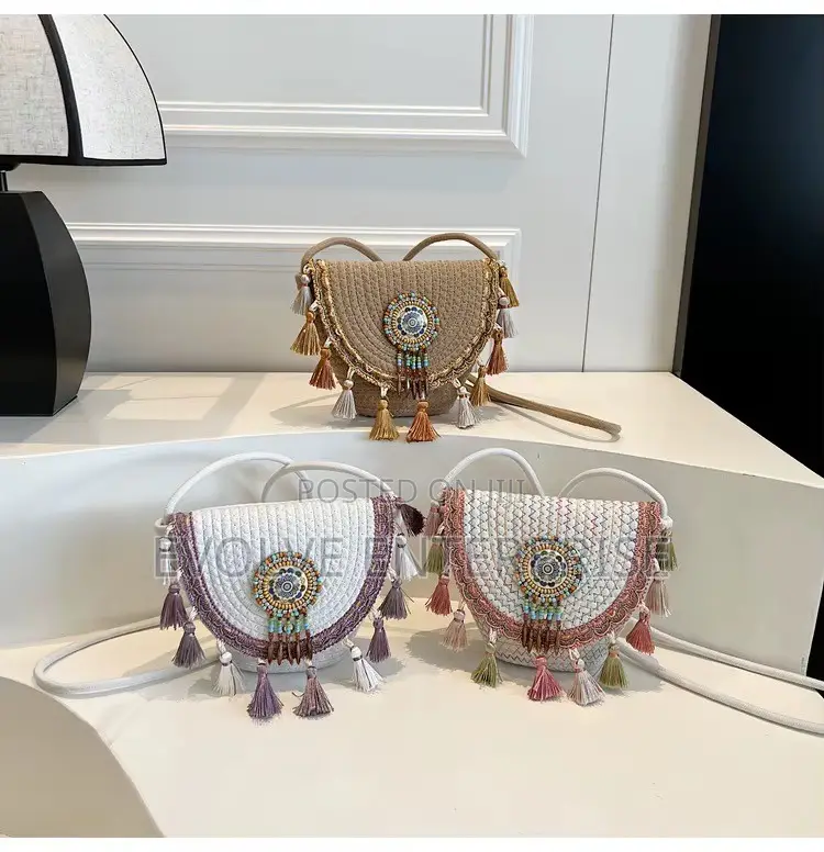 Bohemian Beaded Fringe Cross Body Bag Retro Shoulder Bag Ethnic Beach