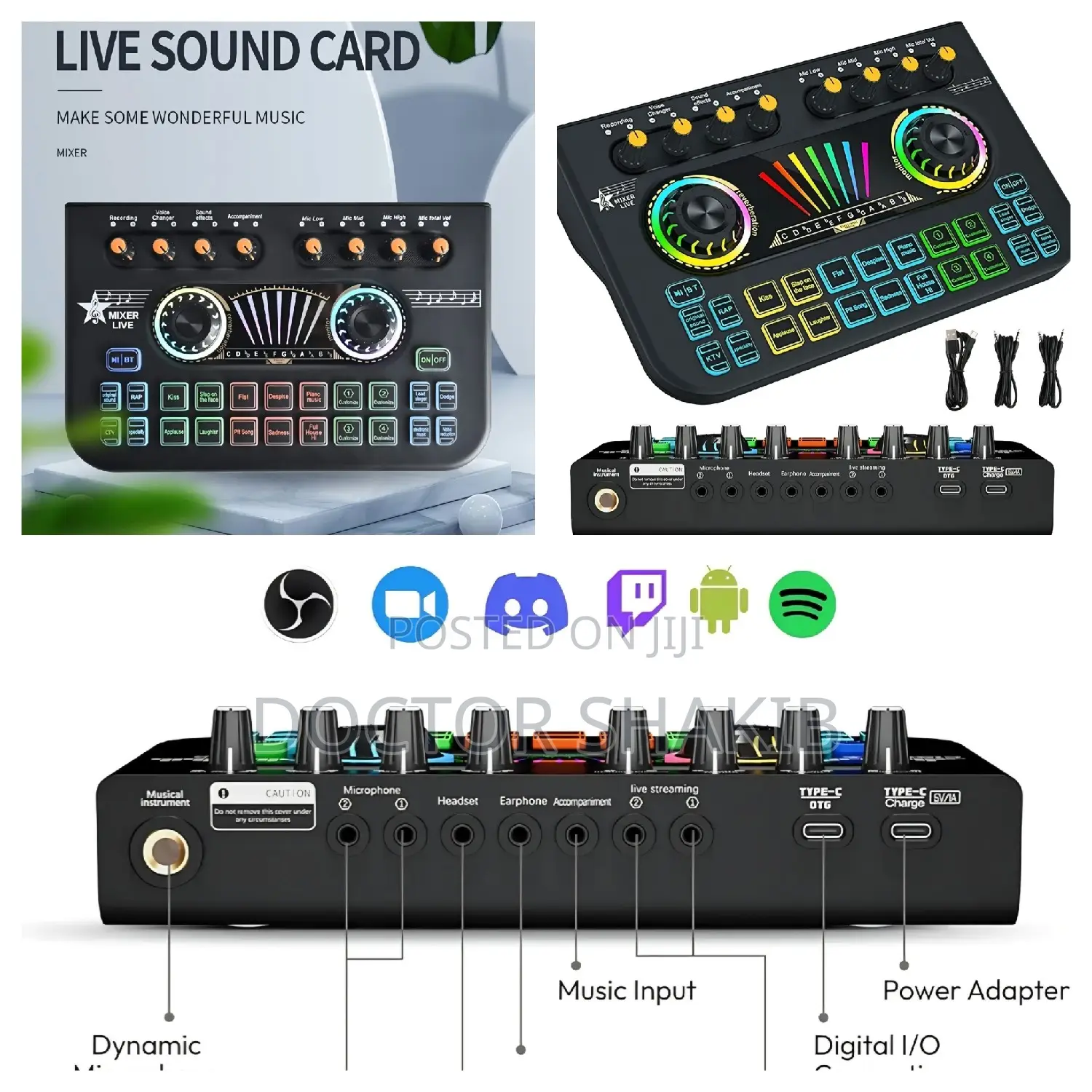 X3 Live Sound Card and Voice Changer Mixer