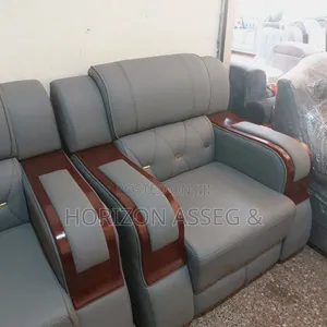 Sofa Premium 6 Seater Leather Brown