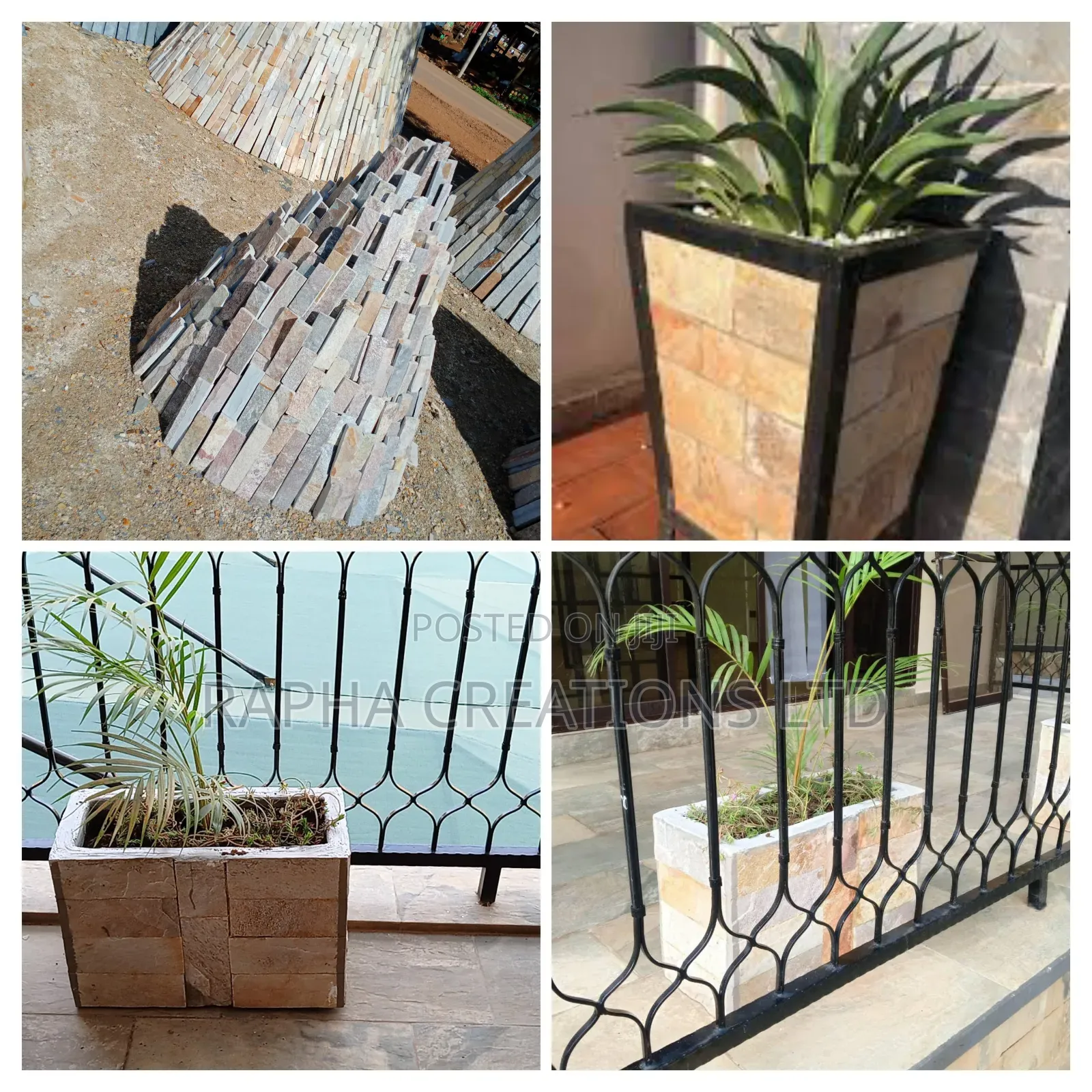 Stone Slate Flower Pots/Stone Cladding