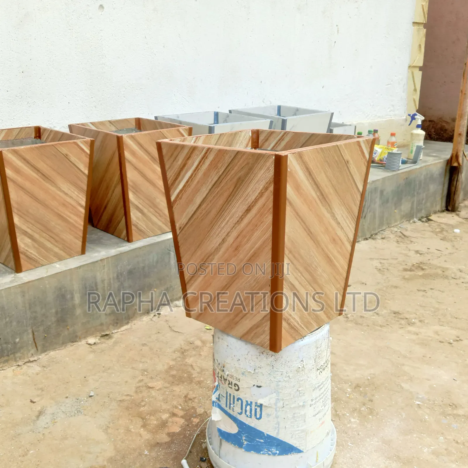 Square Ceramic Tile Flower Pots