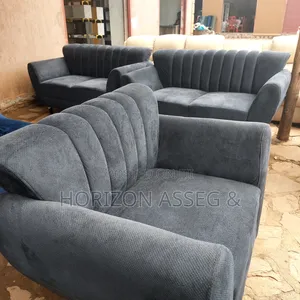 Fabric Sofa 5 Seater Gray