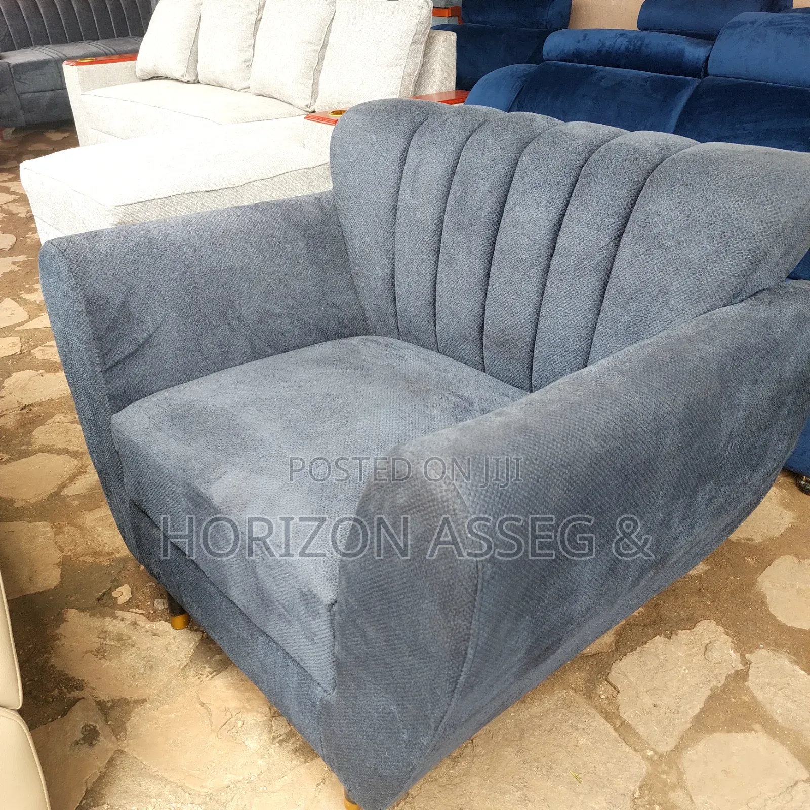 Fabric Sofa 5 Seater Gray