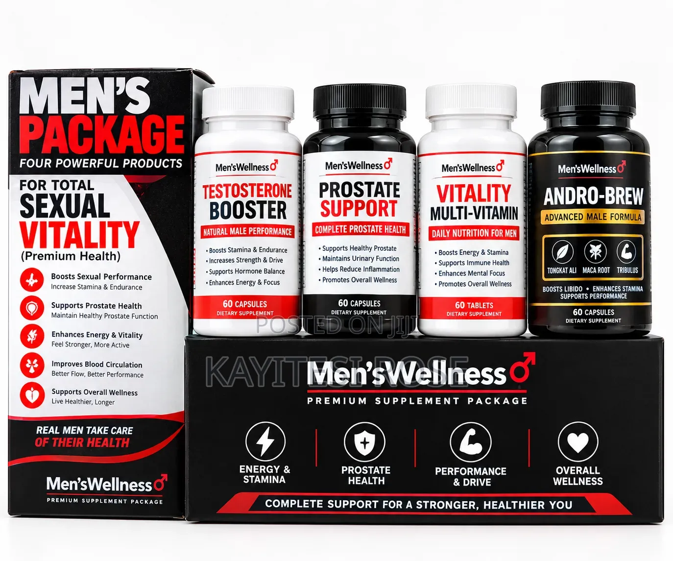 Men's Health and Vitality, Testosterone Levels Booster Stamina & Libid