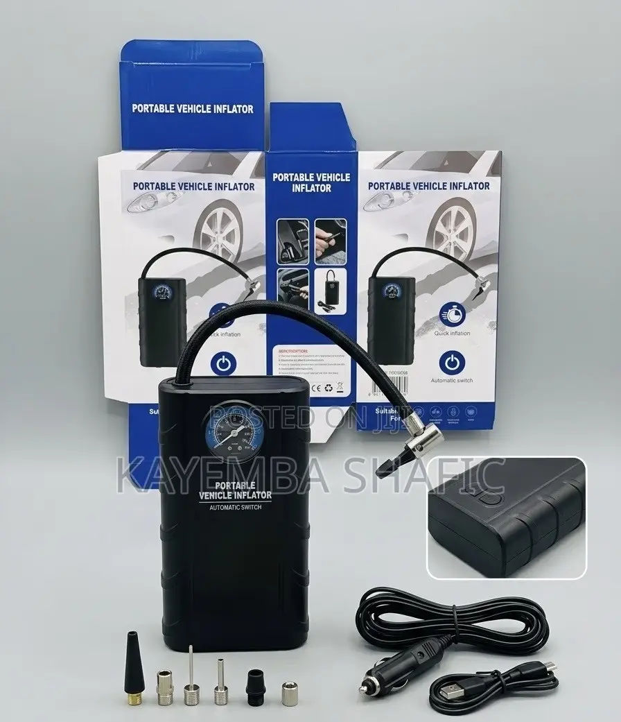 Portable Vehicle Inflator - 12V Electric Car Air Pump