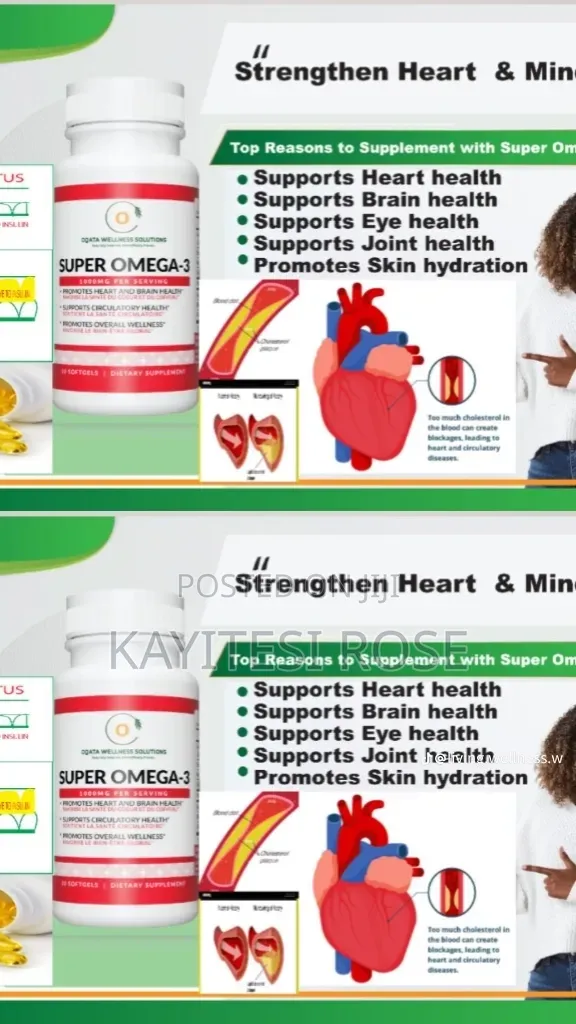 Super Omega 3 Premium Supplements With Vitamin E Fish Oil and Fatty