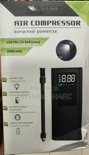 LLZ-668 Portable Cordless Air Compressor & Tyre Inflator Pump