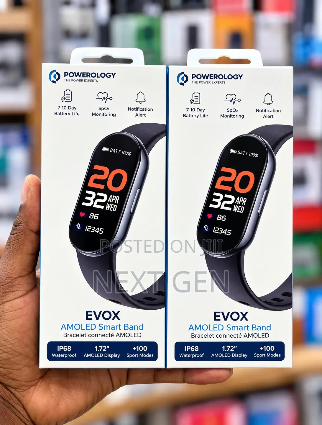 Evox AMOLED Smart Band Powerology