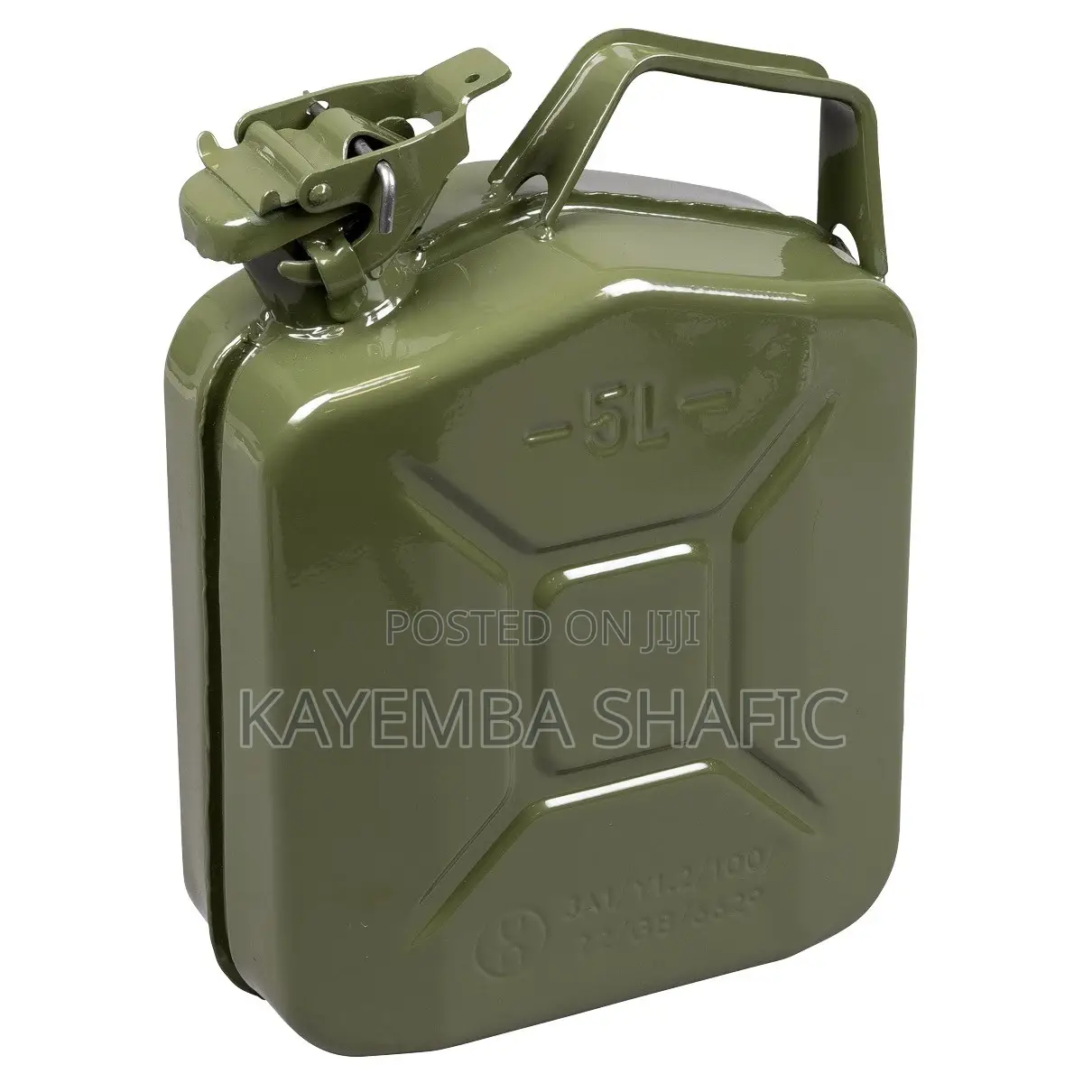 5-Liter Metal Steel Jerrycan for Storing and Transporting Fuel