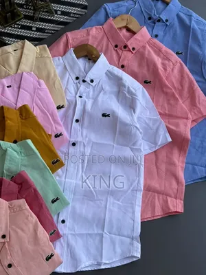 Short-Sleeve Button-Down Lacoste Shirts
