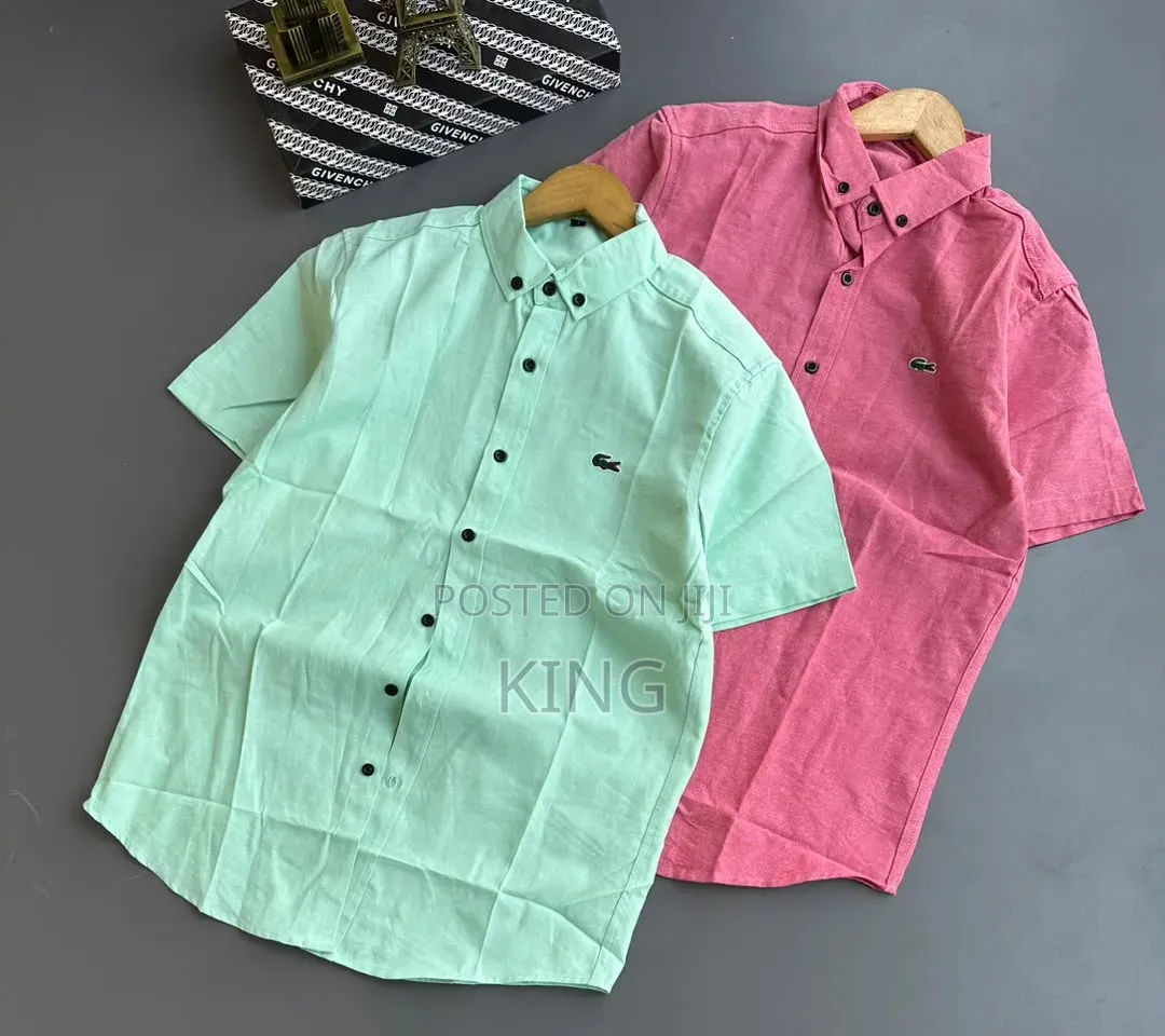 Short-Sleeve Button-Down Lacoste Shirts