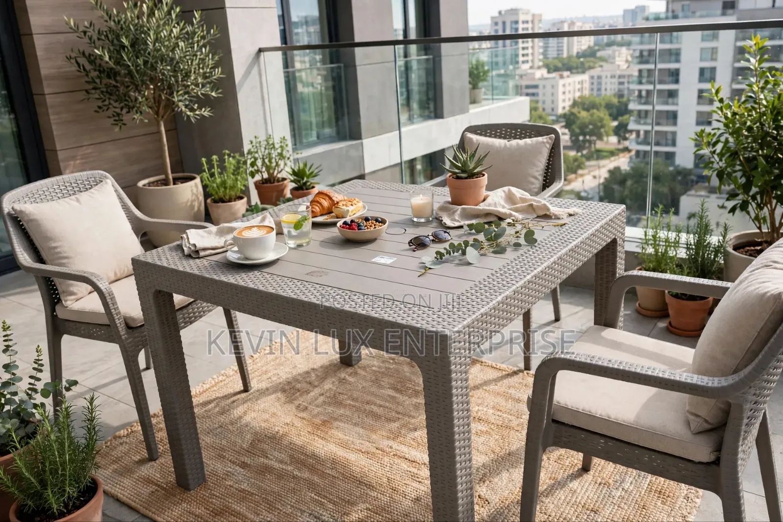 Plastic Table Square 4 Seater