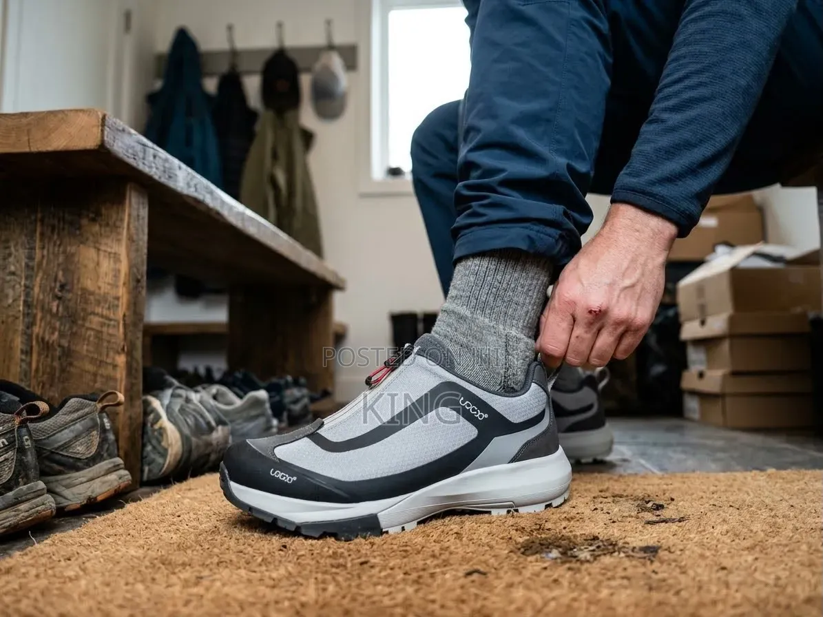 Low-Top Grey and Black Zip-Up Sneaker