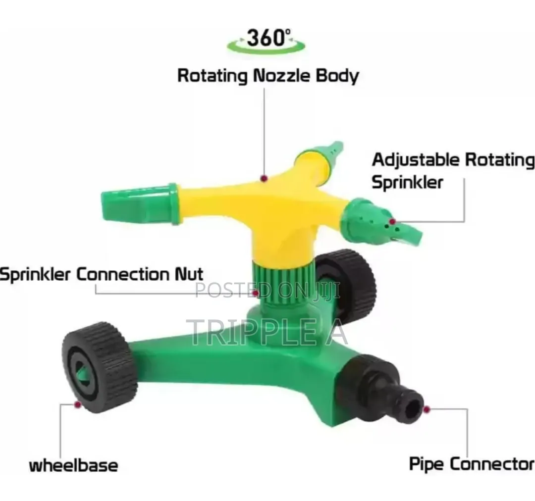 360 Degree Rotating 3-Arm Garden Lawn Sprinkler