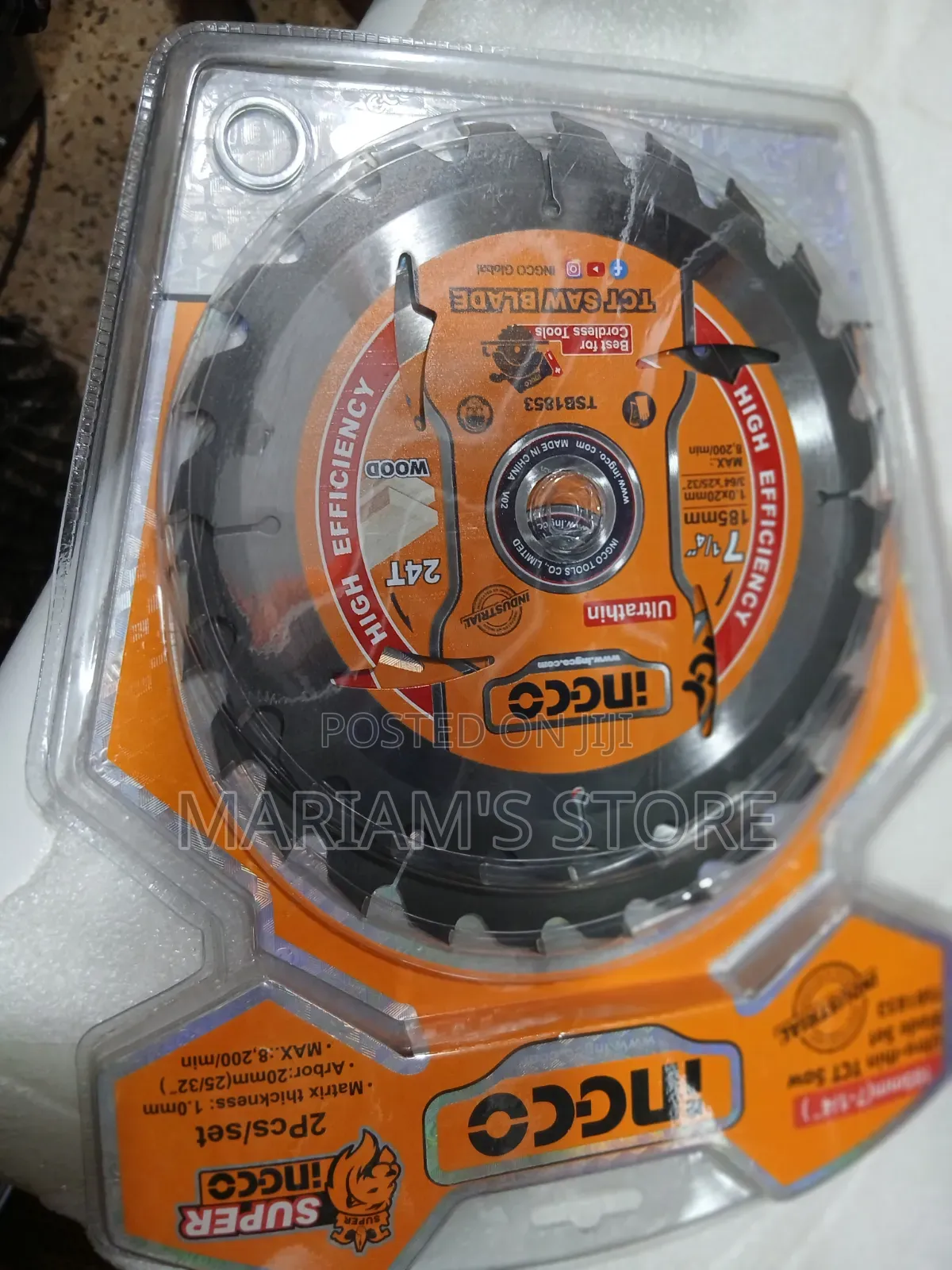 INGCO 2-Pack 185mm Ultra-Thin TCT Saw Blade Set (TSB1853)