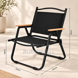 Black Portable Folding Camping Chair