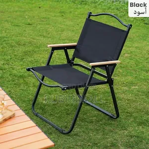 Black Portable Folding Camping Chair