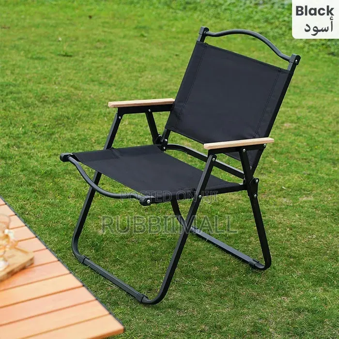 Black Portable Folding Camping Chair