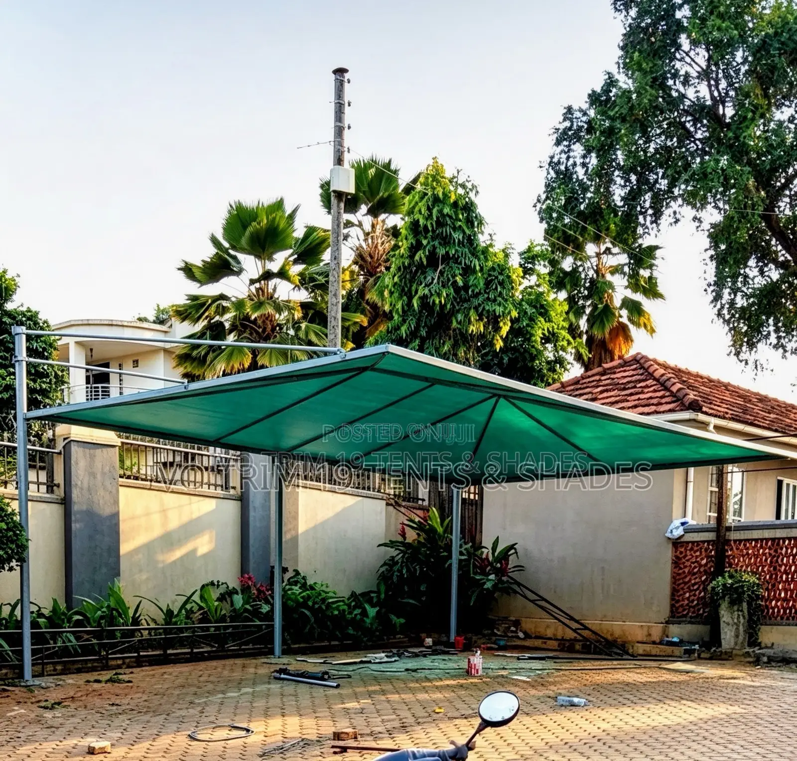 Cantilevered Tensile Carport Shade