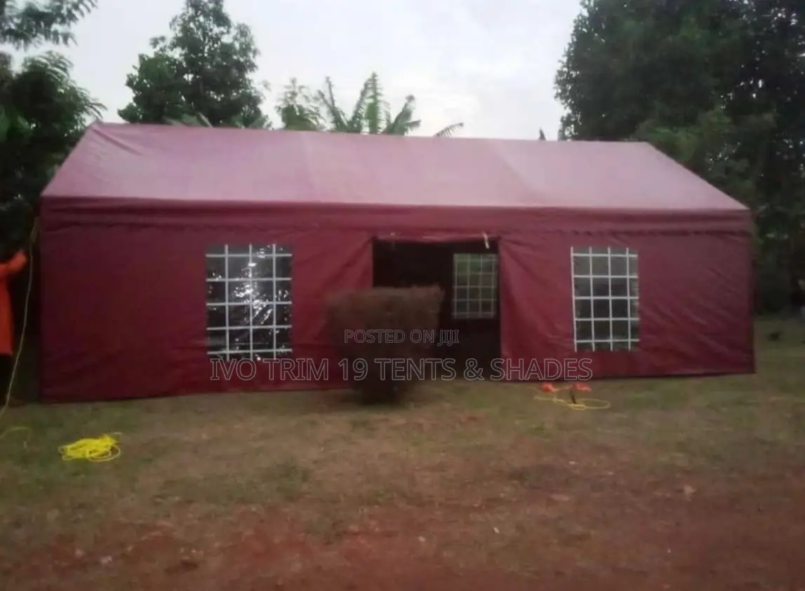 Commercial Frame-Style Marquee Tent With Clear Window Side Covers