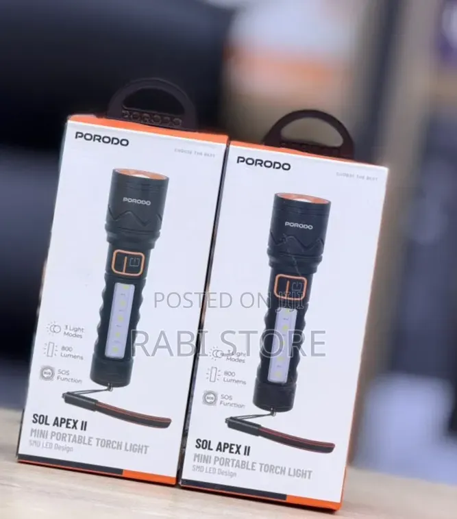 Mini Portable Torch Light, 800 Lumens 1200mah Rechargeable Battery