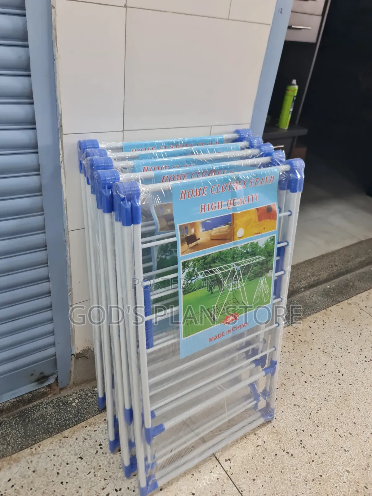 Blue Clothes Drying Rack Clothes Drying Rack 1pc