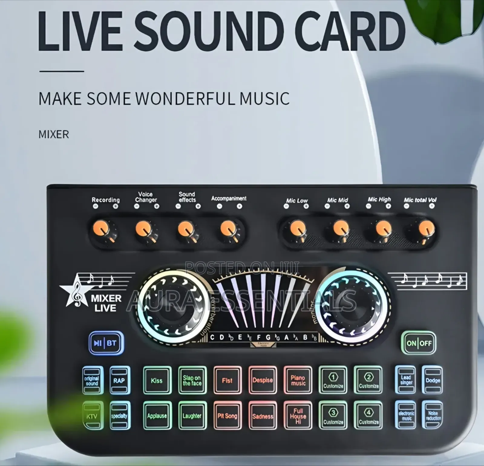 X3 Live Sound Card and Voice Changer Mixer
