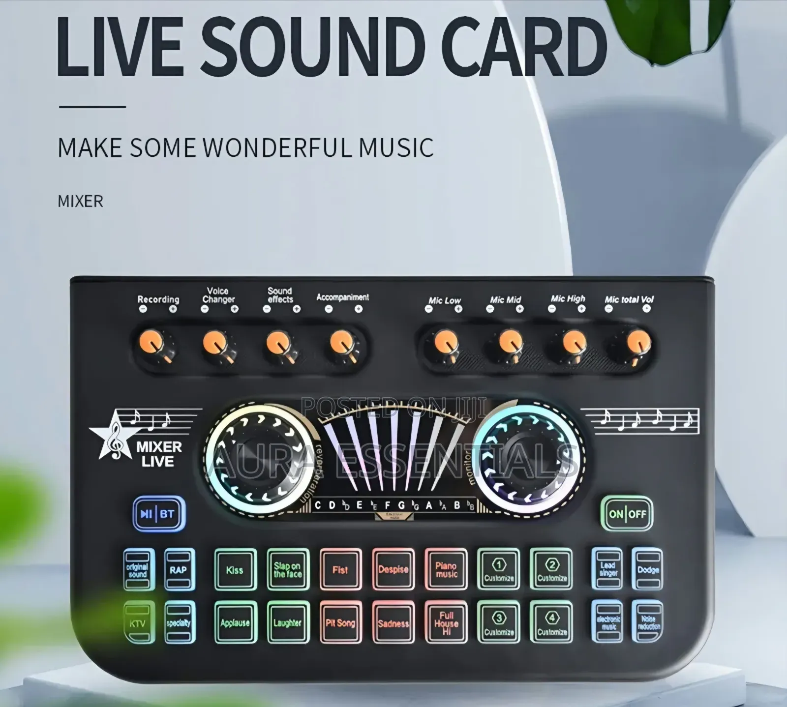 X3 Live Sound Card and Voice Changer Mixer