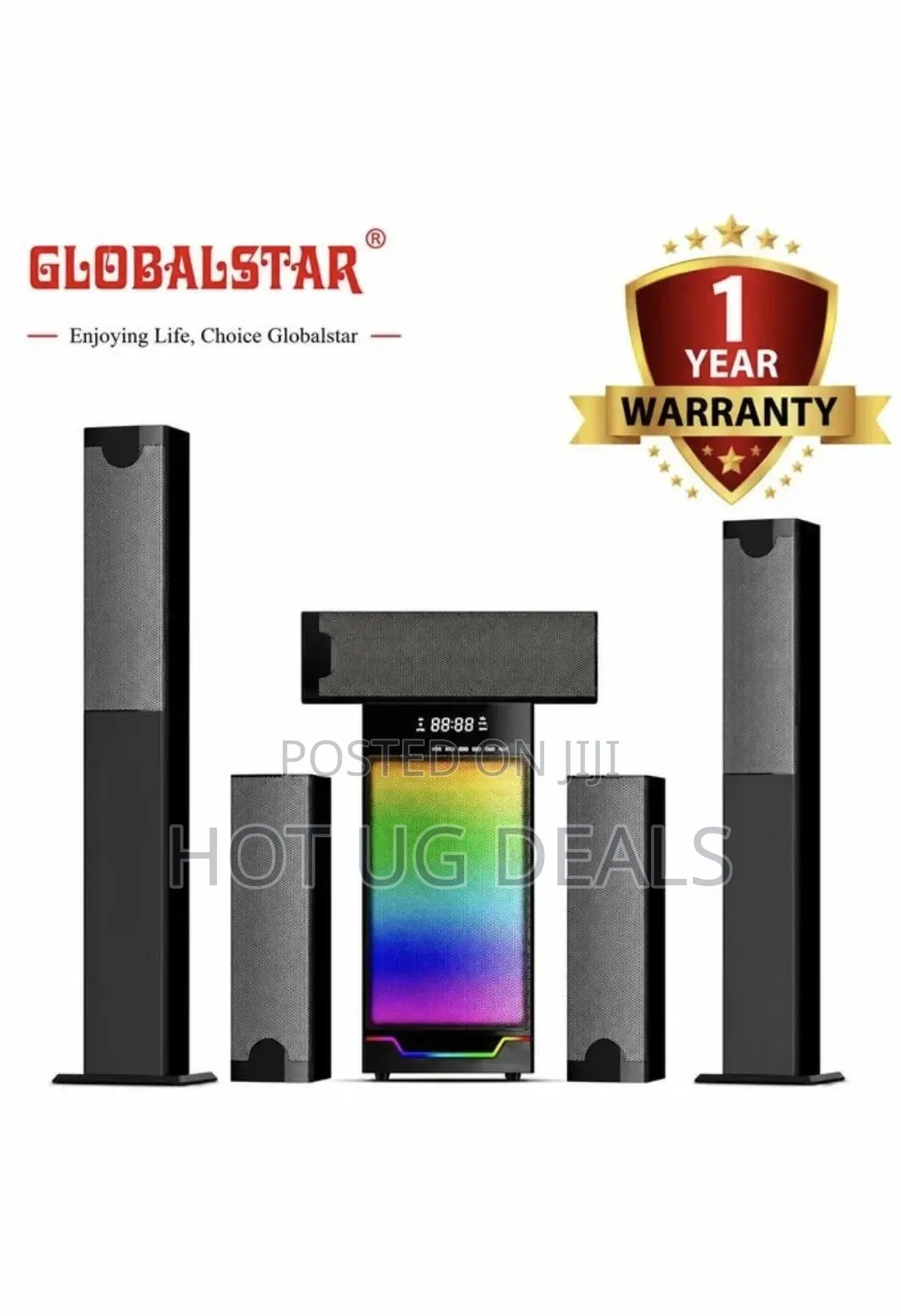 Globalstar GS-9115 5.1 Home Audio System With Bluetooth, USB, SD & FM
