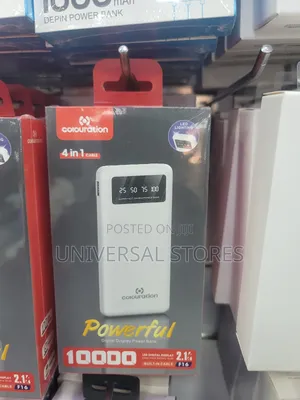 Colouration 10000mAh 4-in-1 Cables Fast Charging Power Bank