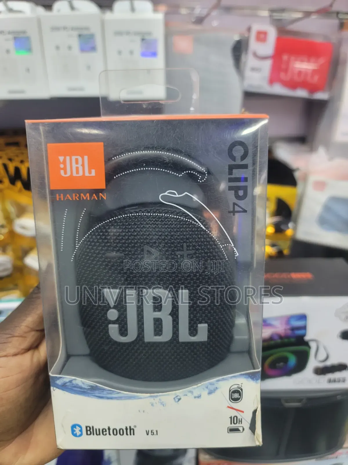 JBL Clip 4 Portable Waterproof Bluetooth Speaker in Black