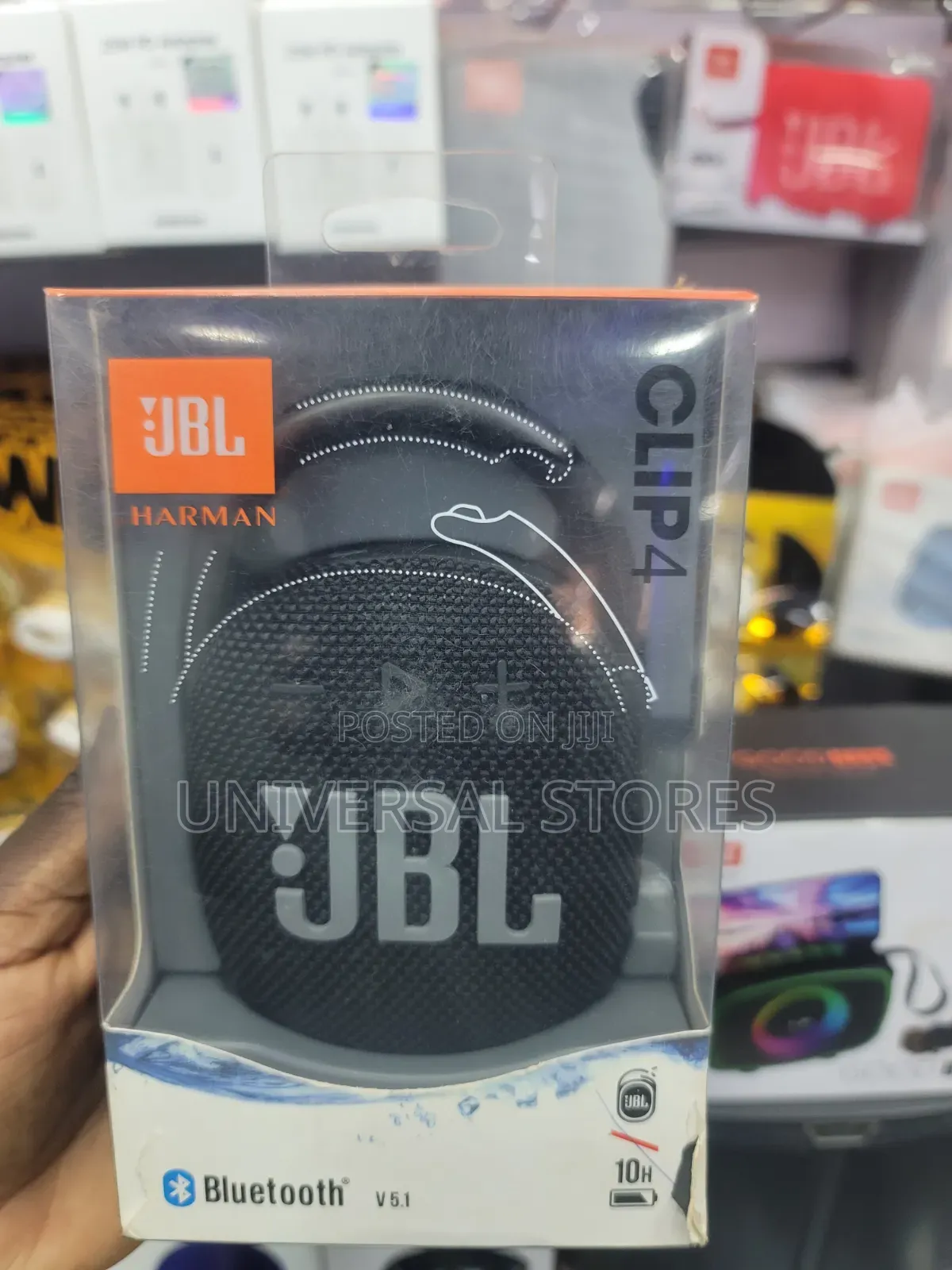 JBL Clip 4 Portable Waterproof Bluetooth Speaker in Black