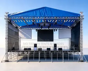 An Outdoor Concert Stage Roof Truss System With a Modular Platform